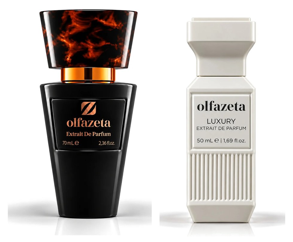 Olfazeta bottles: classic 70 ml and Luxury 50 ml